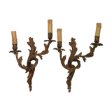 Pair Roccoco style wall light