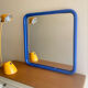 Miroir IKEA vintage acier tubulaire bleu