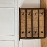 Rattan chest of drawers, Maugrion 1960