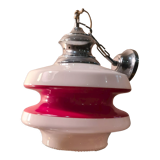 Pendant lamp 1960 to 70 in opaline 2 colors, 30x40