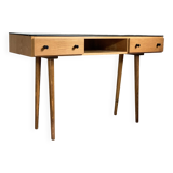 Vintage oak compass leg desk