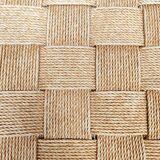 8 vintage rope and oak chairs