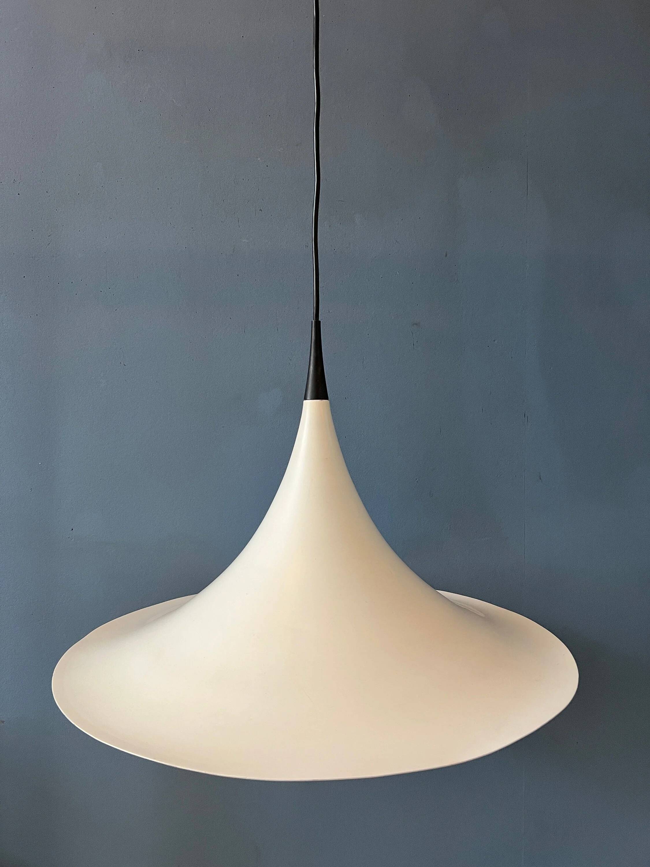 Suspension "witch's hat" white Danish Space Age Mid-Century