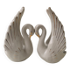 Pair of ceramic swans