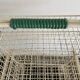 Metal serving trolley on wheels