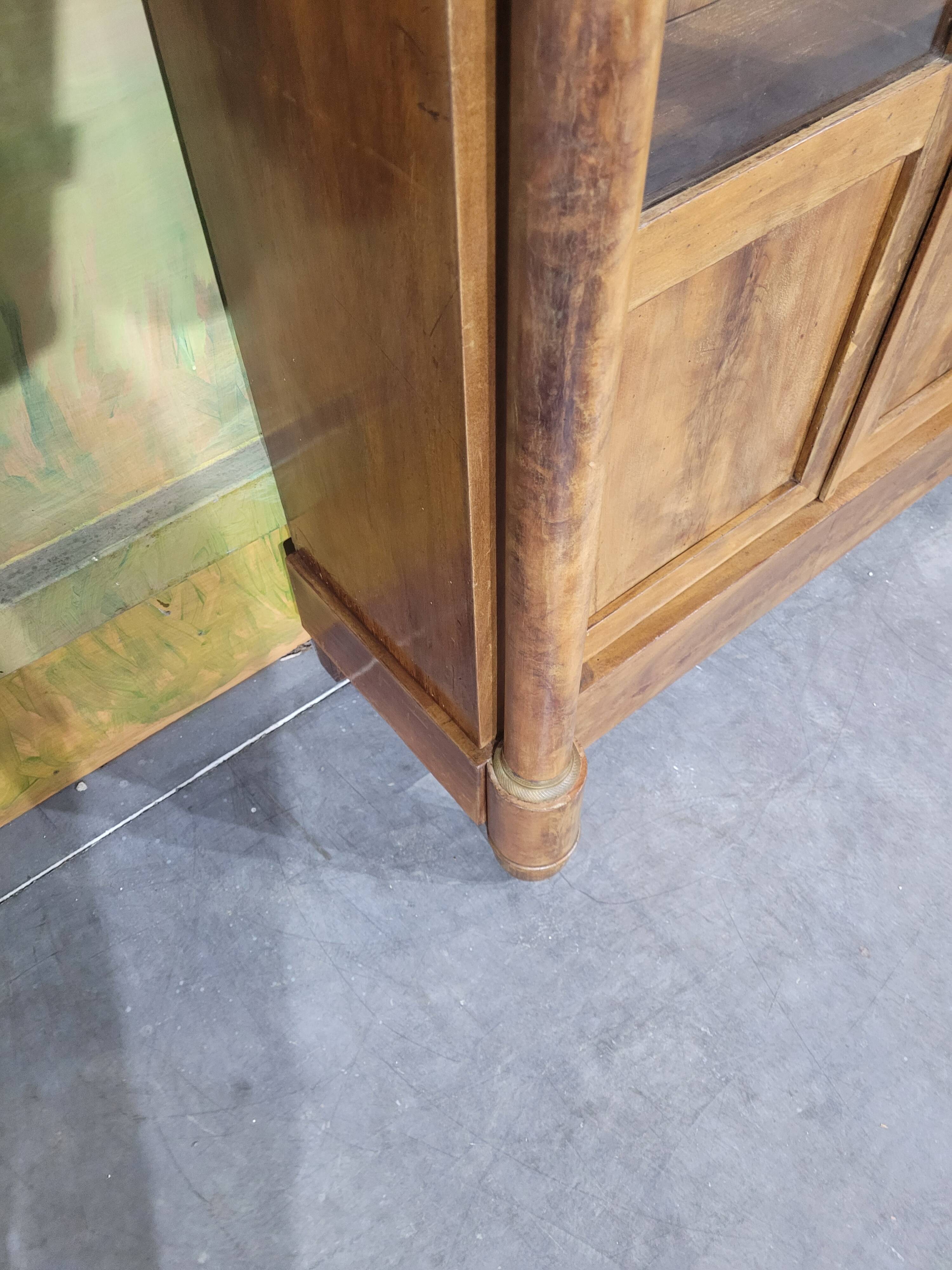 Petite bibliothèque empire en acajou