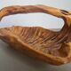 Hand-carved wooden empty pocket basket vintage French