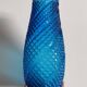 Vase verre bleu