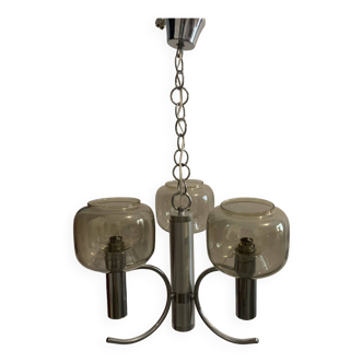 Chrome pendant light 1970 Delmas