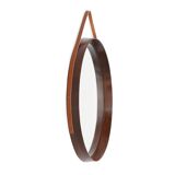 Round mirror with teak frame, 1960s