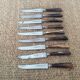 Series of 9 cheese knives