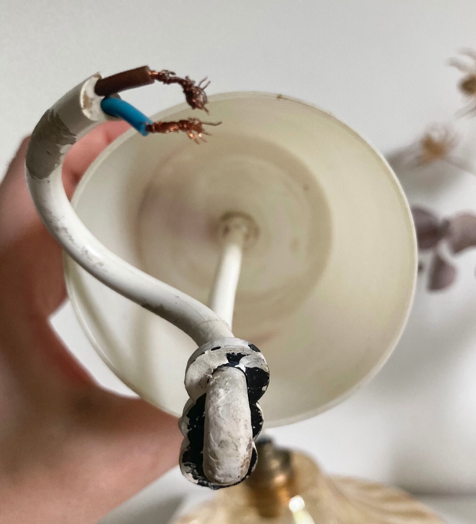 Vintage suspension in smoked glass