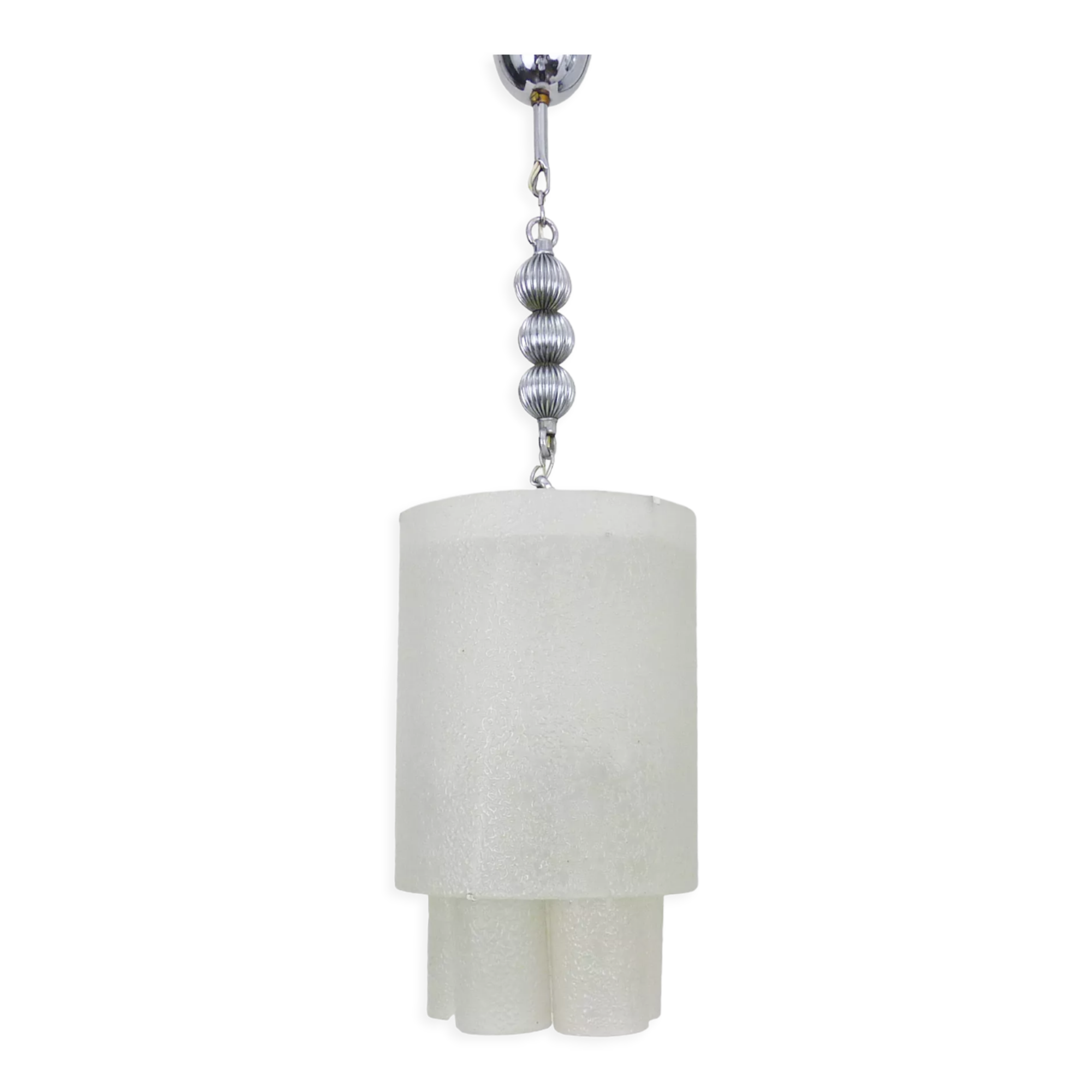 Murano glass tube chandelier by Doria Leuchten. Year 60