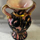 Vase Amphore Vintage Vallauris décor Floral en relief