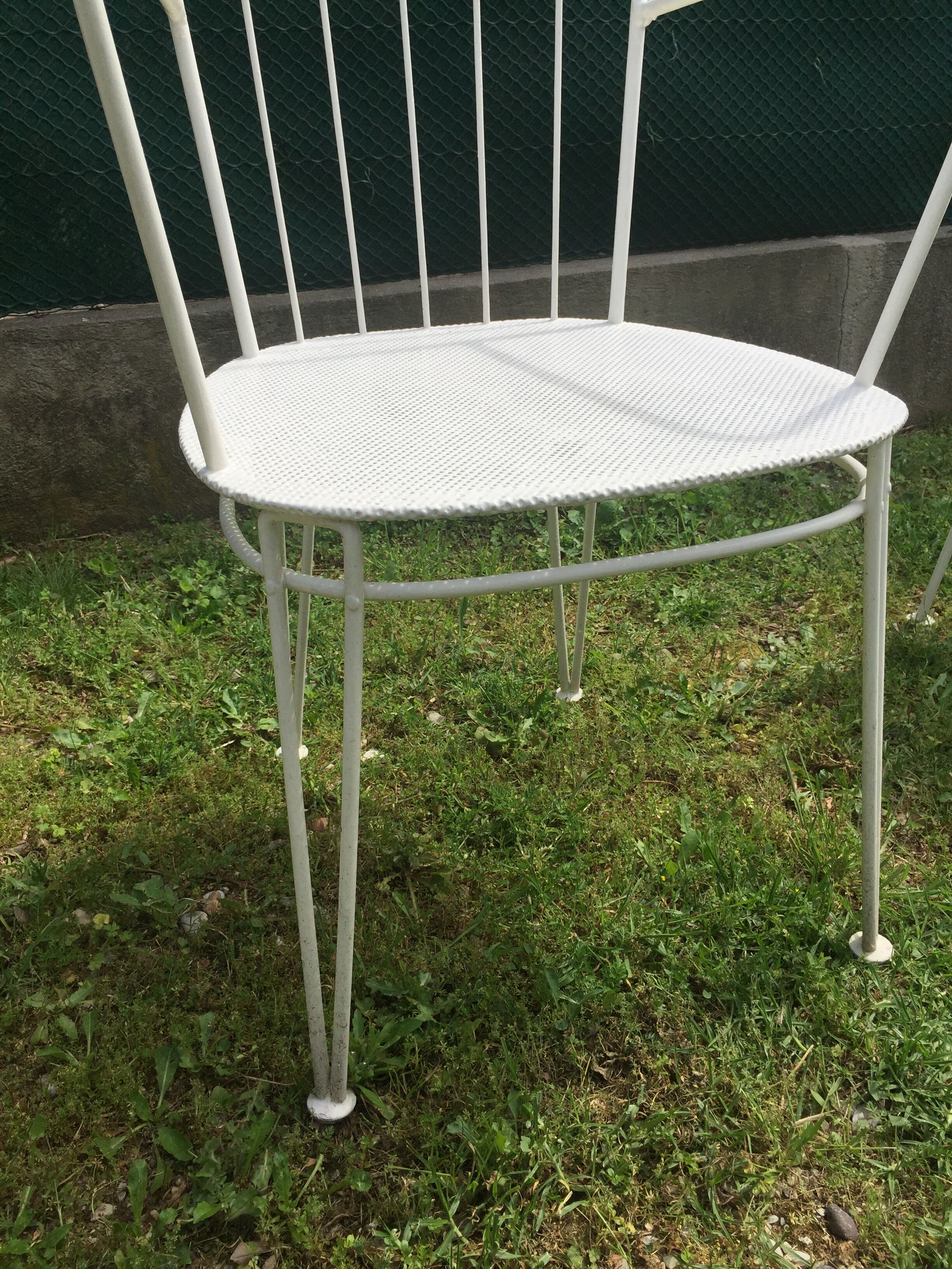 Lot of  3 metal garden chairs