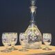 Enamelled glass liquor service