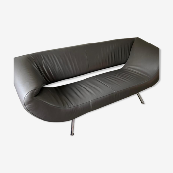 Leolux sofa leather grey model Arabella