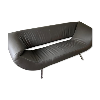 Leolux sofa leather grey model Arabella