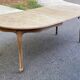 Louis XV round dining table renovated in raw wood 210cm