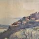 Old lithograph - Landscape Riviera Mediterranean Eze - A. Marc