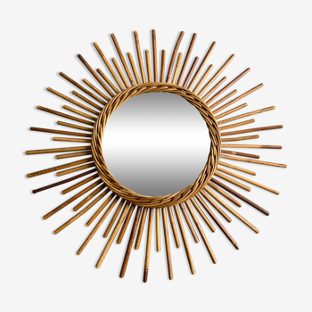 Rattan sun mirror