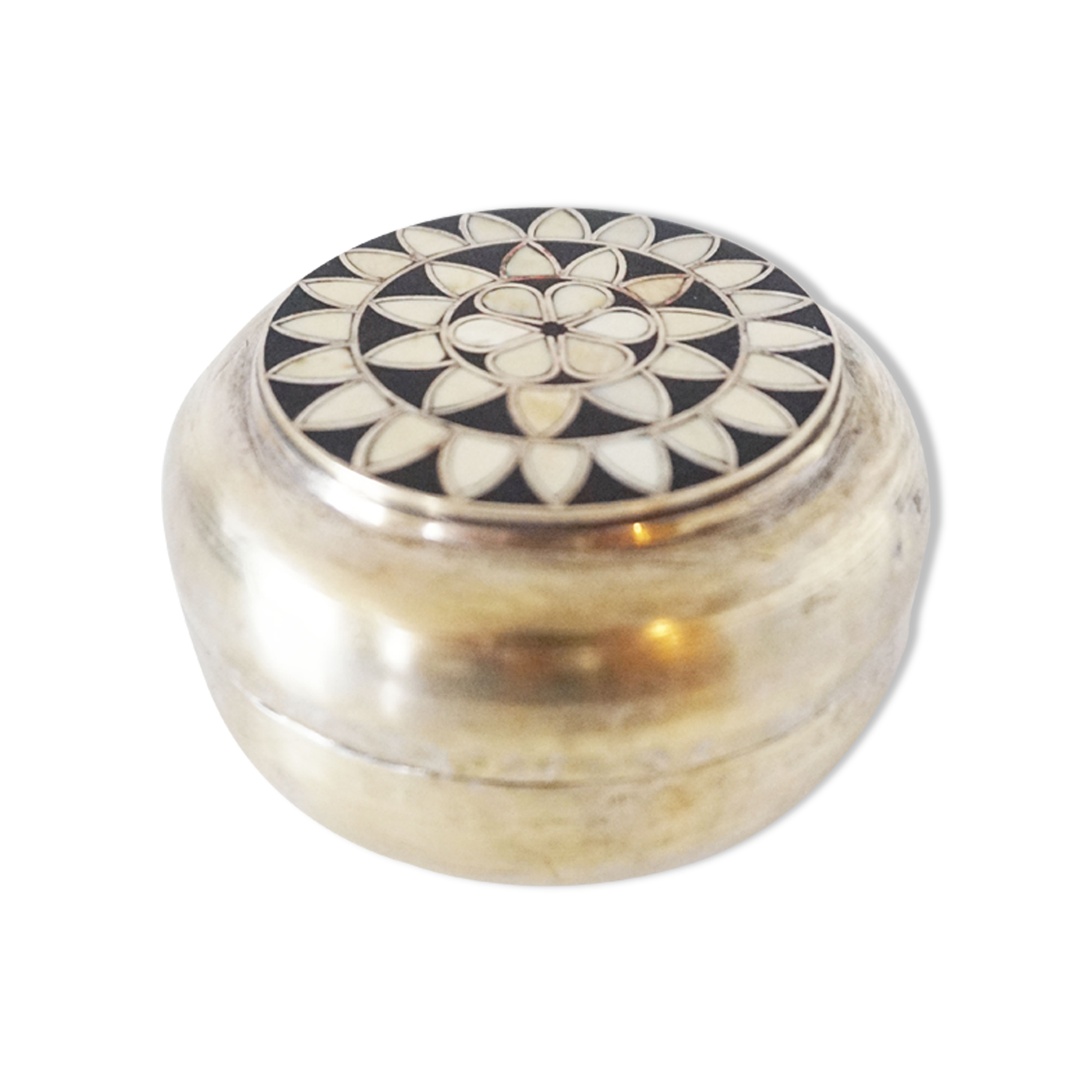 Brass and mother-of-pearl box