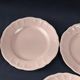 Title: 8 vintage Salins flat plates in powder pink – Ø 25.7 cm
