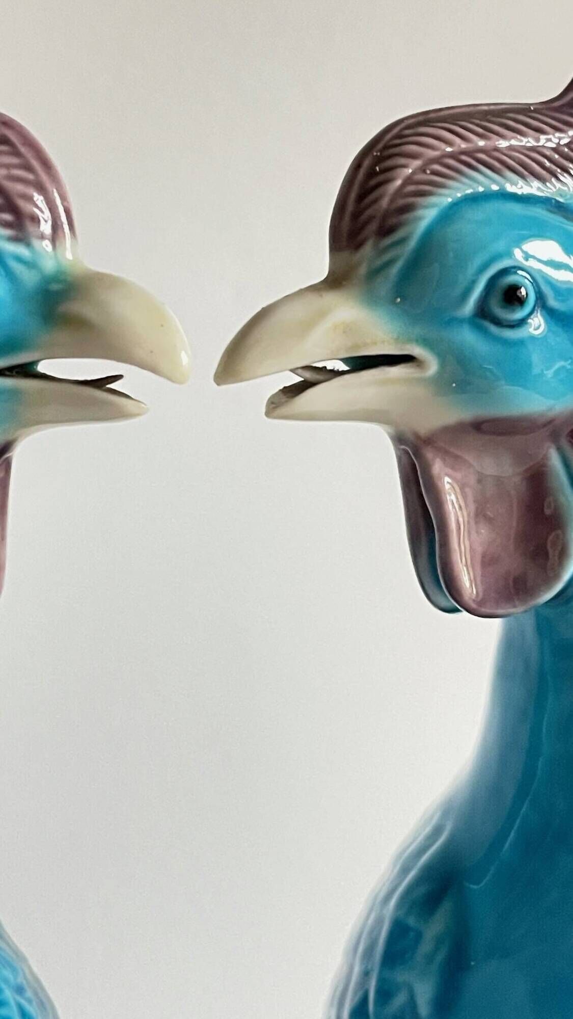 Pair of phenix birds chinese porcelain early 20th century