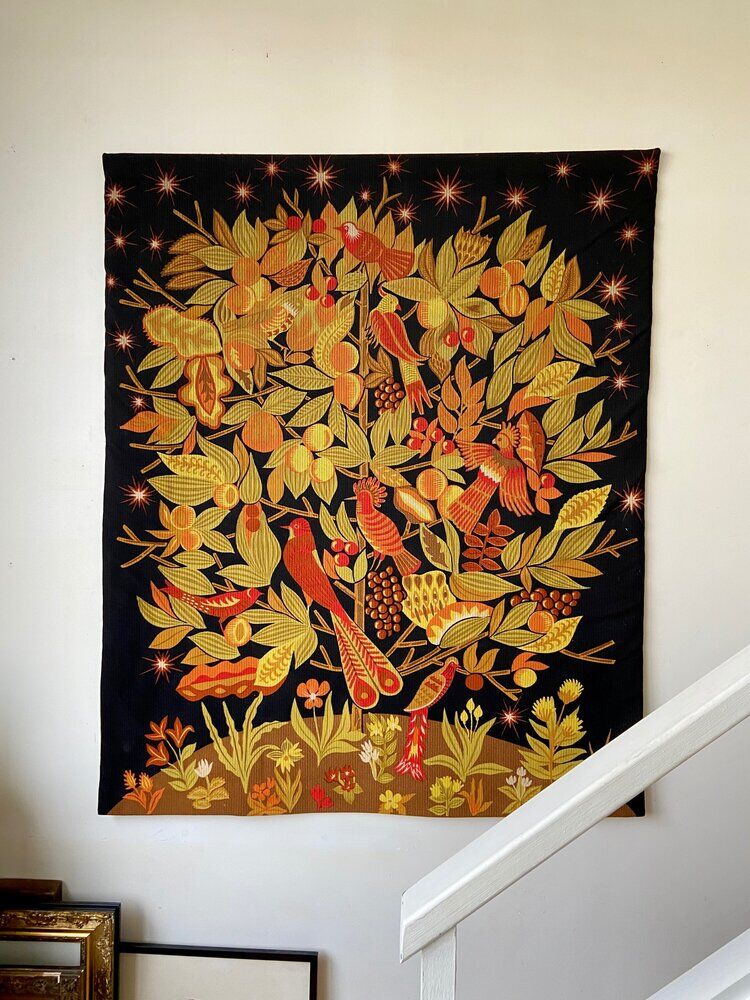 Wall hanging in wool numbered "le mur du nomade" 1971