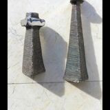 Lot of brutalist candlesticks