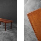 Vintage Mid-Century Scandinavian Modern Mahogany Coffee Table, 1950s