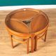 Retro Teak 1960s Nathan Trinity Nest Of Tables Teak & Glass Four Tables