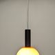 Pair of orange opaline ball pendants by Parscot, France circa 1970