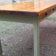 Table de ferme moderne 6 tiroirs