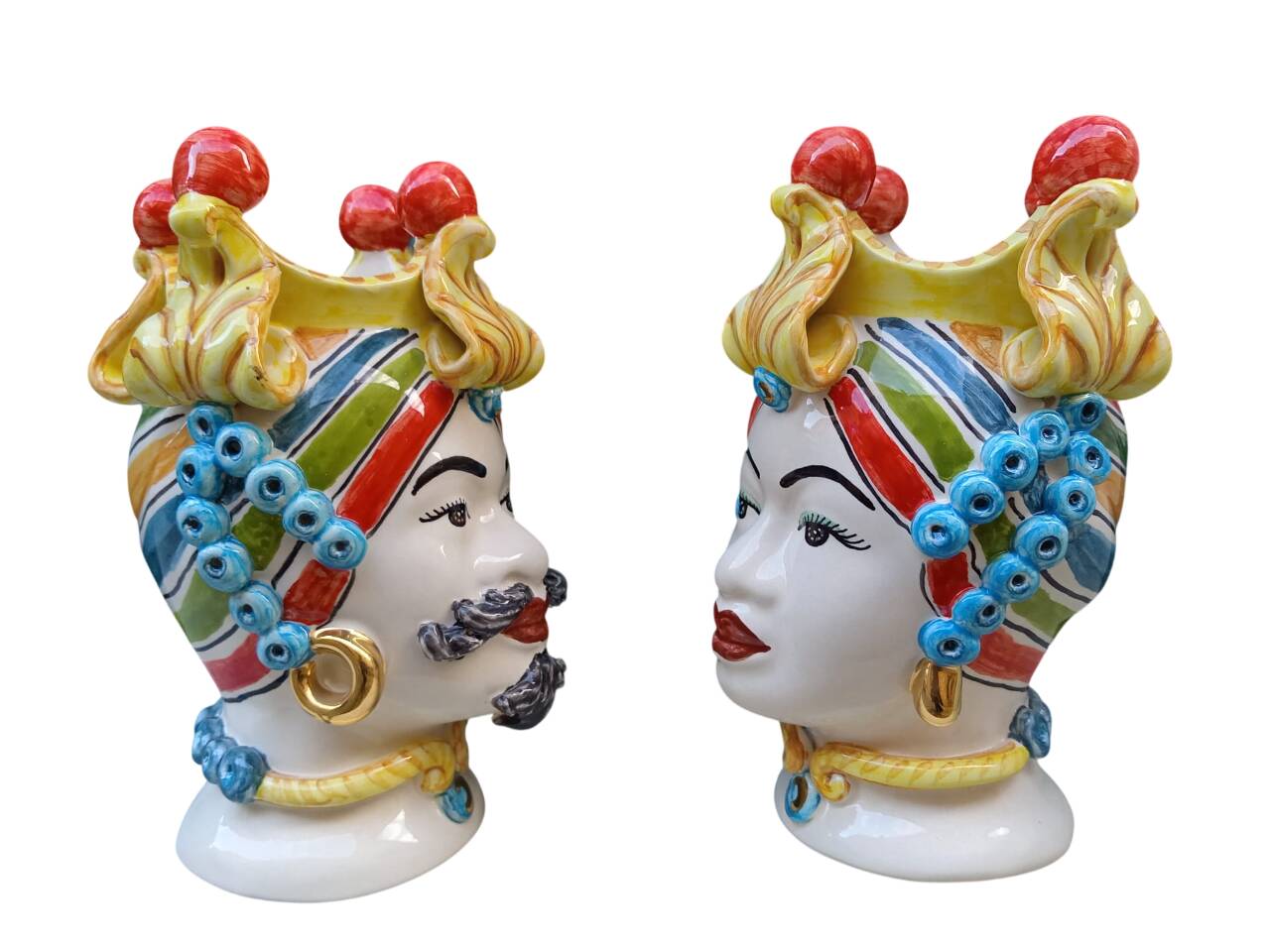 Teste di moro siciliane in ceramica