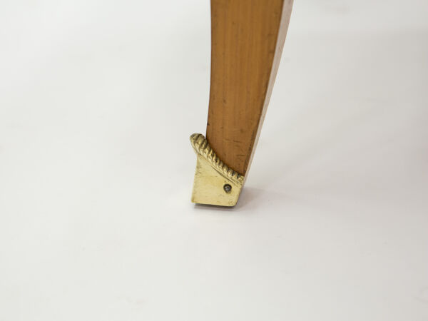 Paire de chevets en sycomore laiton miroir par Jean Pascaud 1940