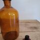 Amber glass apothecary bottle