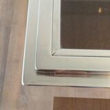 Rectangular chrome coffee table