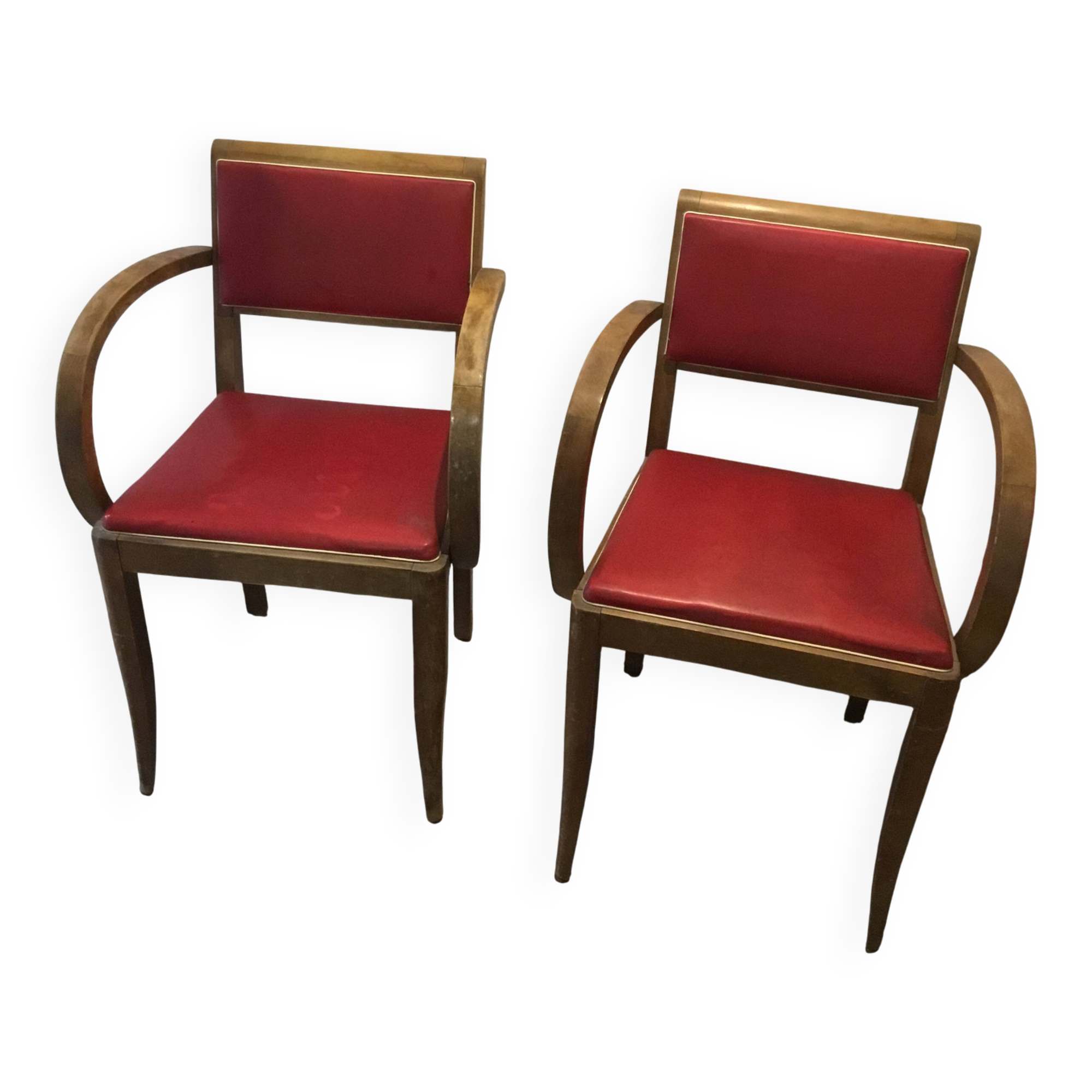 Paire de fauteuils bridge, années 60