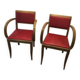 Paire de fauteuils bridge, années 60