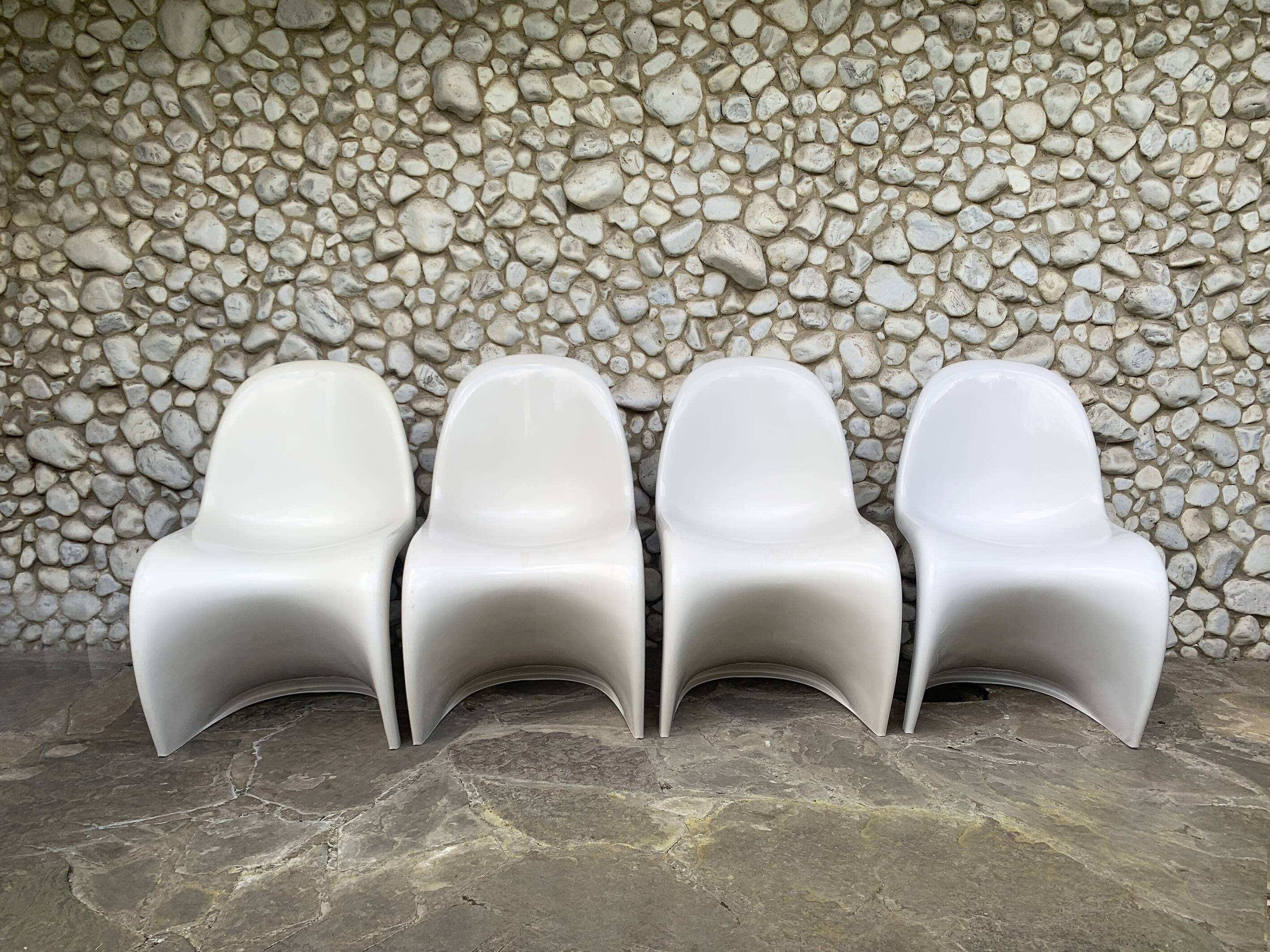 S chairs by Verner Panton for Herman Miller Fehlbaum Production, series of 4