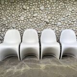 S chairs by Verner Panton for Herman Miller Fehlbaum Production, series of 4