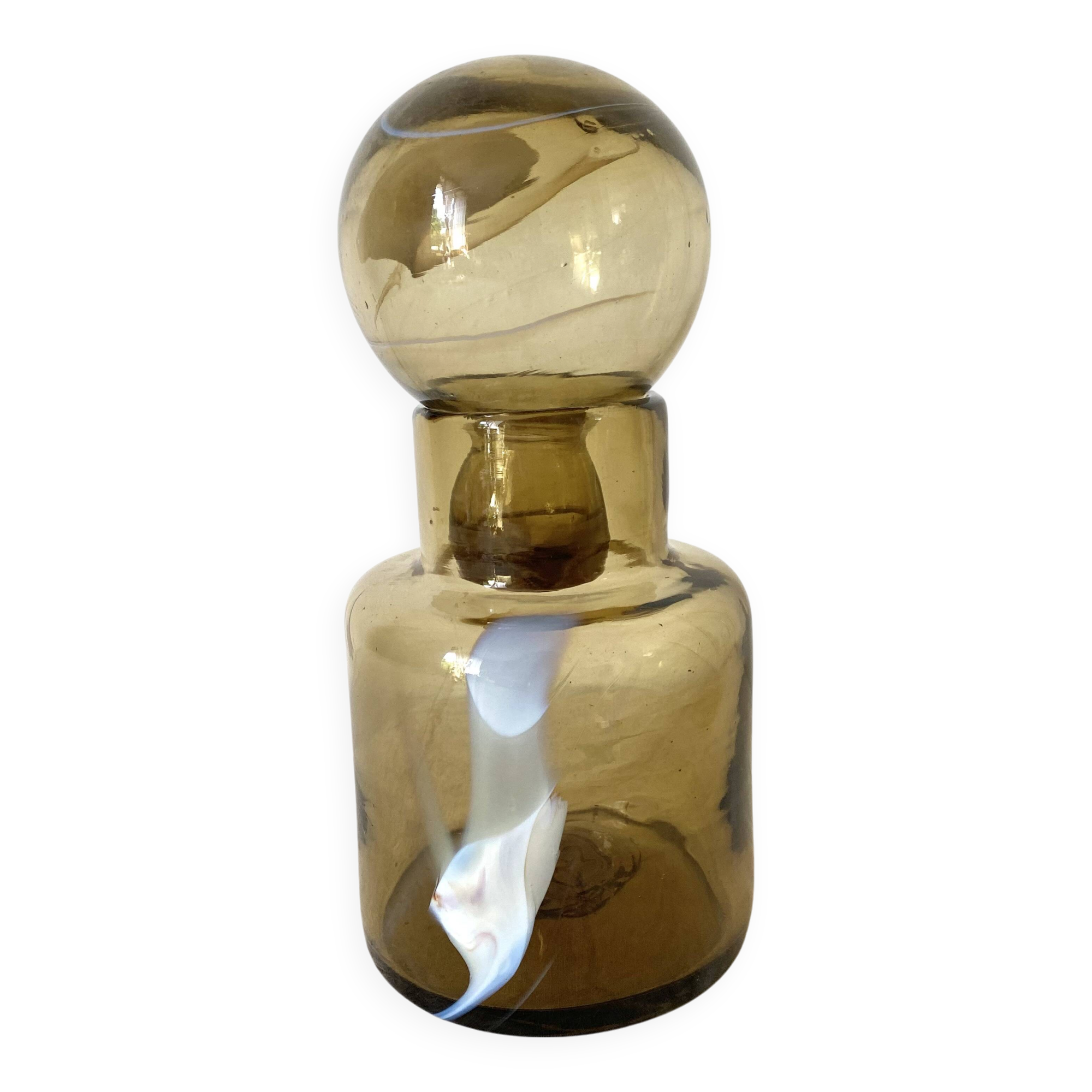 Moorish blown glass carafe from the 70s