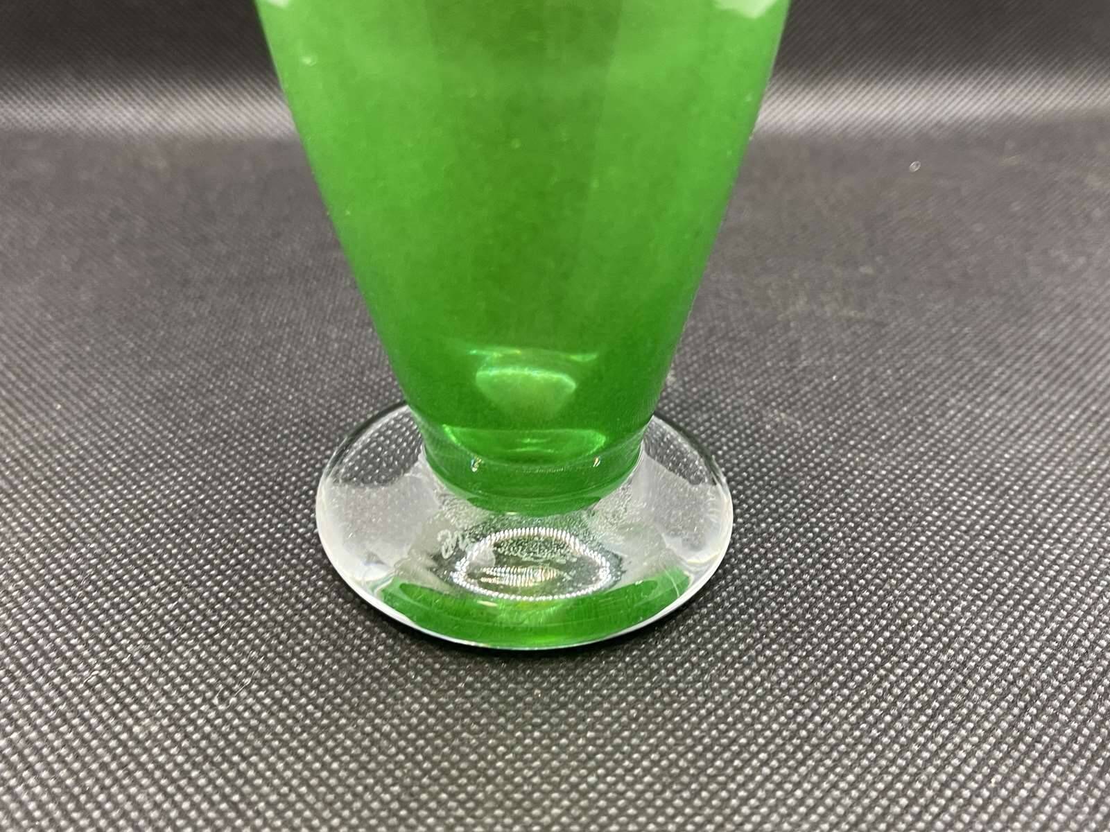 Blown glass soliflore signed Eric Lindgren Claret 1996