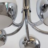 Stilnovo Chrome Space Chandelier Lamp from the 60s
