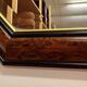Miroir vintage hexagonal avec cadre en ronce de bois