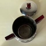 Art Deco sugar bowl and jug duo
