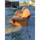Paire de fauteuils vintage en skaï marron clair