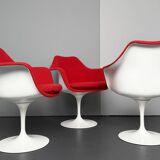 Tulip chair – swivel armchair red, by Eero Saarinen for Knoll International, Italy, 1960s