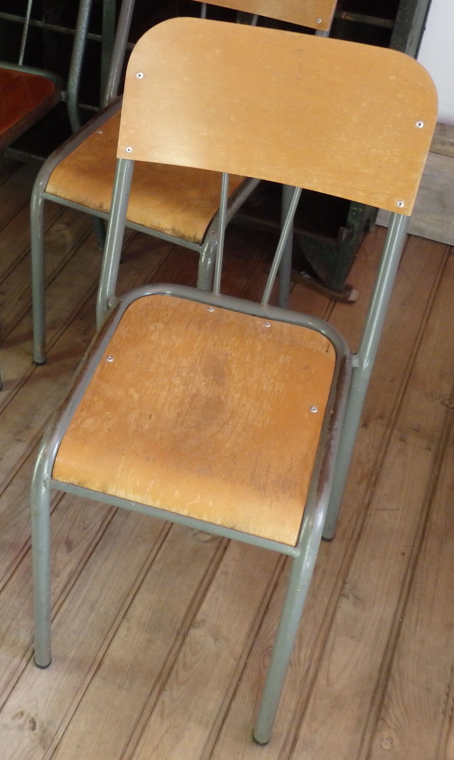 School chair / school chair 1960 with bars